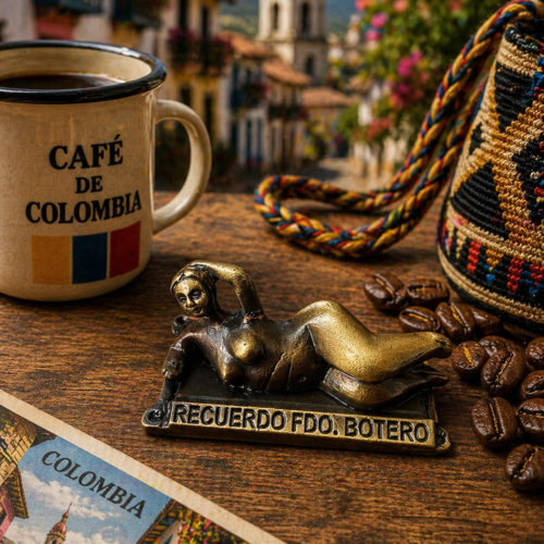 Escultura Souvenir "Figura Femenina Recostada" - Colección Colombia