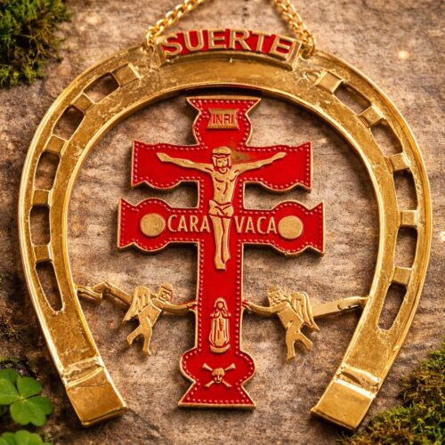 Herradura con Cruz de Caravaca – Talismán de Protección y Suerte