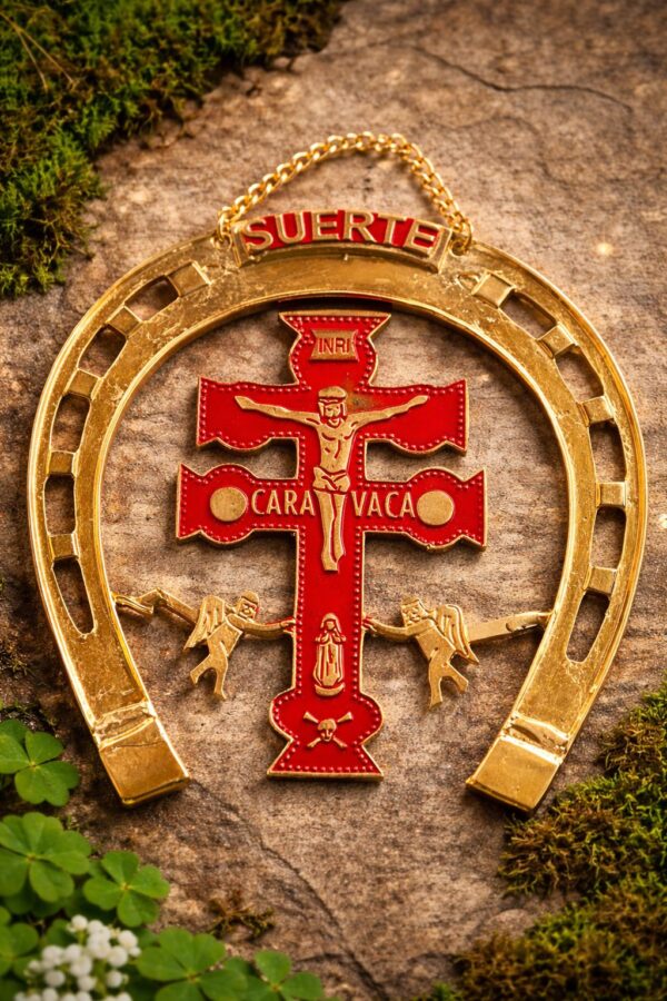 Herradura con Cruz de Caravaca – Talismán de Protección y Suerte