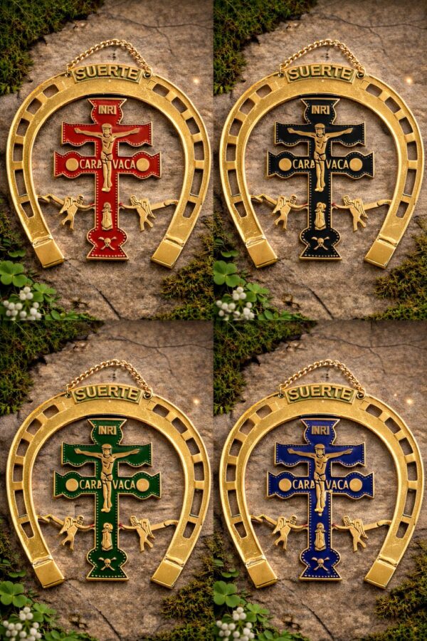 Herradura con Cruz de Caravaca – Talismán de Protección y Suerte