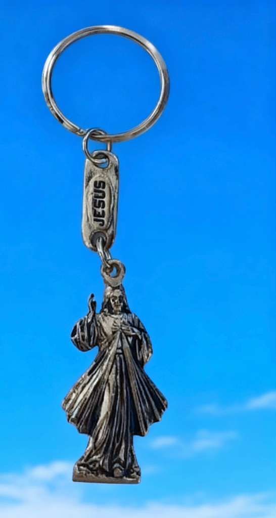 Llavero Protección Divina en Metal Envejecido