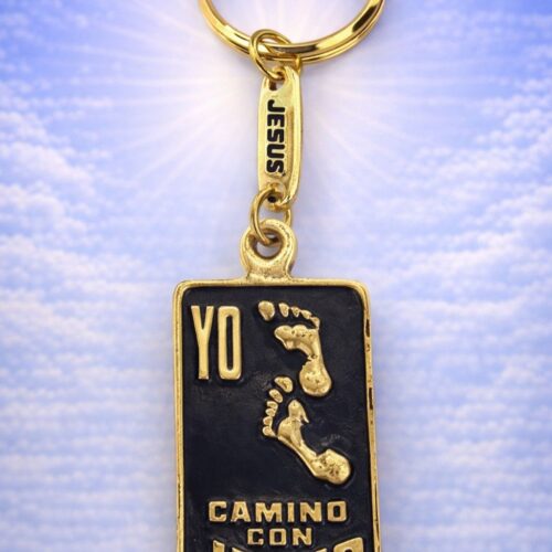 Llavero "Pasos Guiados: Yo Camino con Jesús"