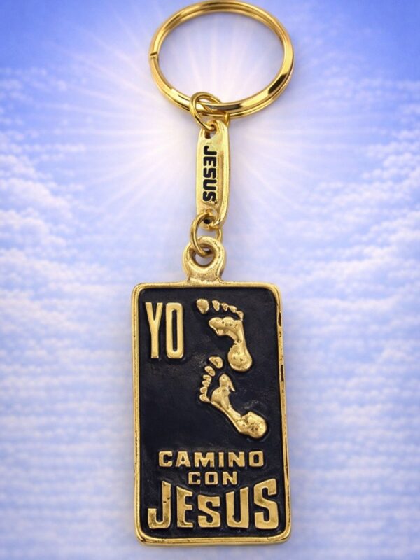 Llavero "Pasos Guiados: Yo Camino con Jesús"